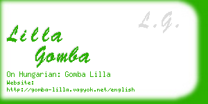 lilla gomba business card